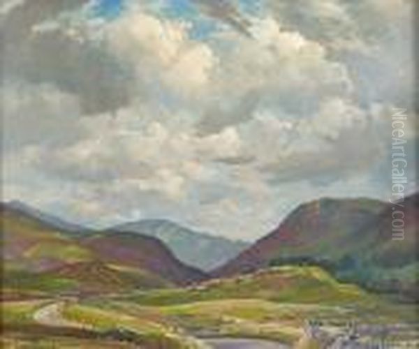 The Small Glen, Perthshire Oil Painting by Samuel John Lamorna Birch
