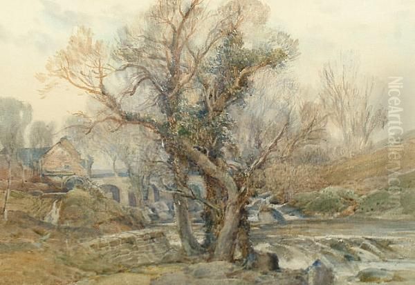 Grey November And Indistinctly Dated 's.j Lamorna Birch' (lower Right) Oil Painting by Samuel John Lamorna Birch