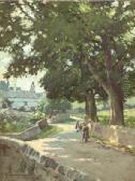 Sunny Noontide Oil Painting by Samuel John Lamorna Birch