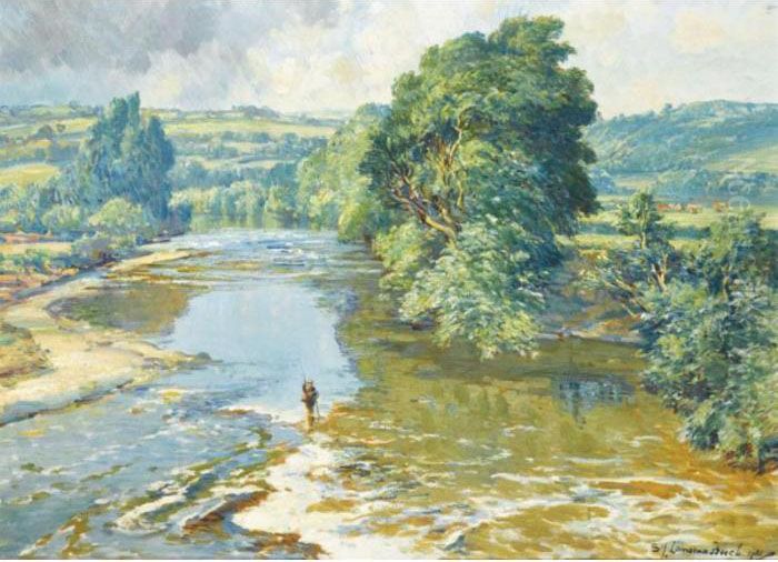 The Barle Near Dulverton Oil Painting by Samuel John Lamorna Birch