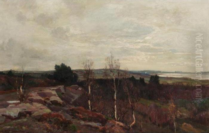 Landscape With Trees Oil Painting by Samuel John Lamorna Birch