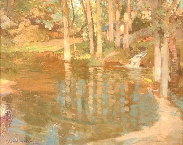 The Wild Bird Pool Oil Painting by Samuel John Lamorna Birch