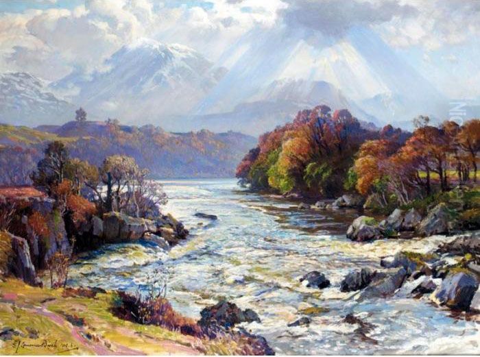 Under The Ramparts Of The Ben, Inverlochy Oil Painting by Samuel John Lamorna Birch