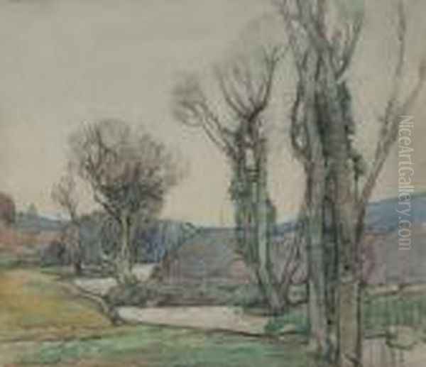 Study Of Trees Oil Painting by Samuel John Lamorna Birch