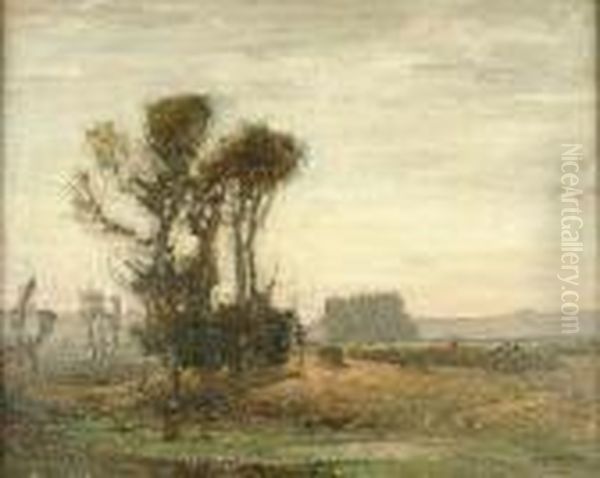 Autumnal Morn Oil Painting by Samuel John Lamorna Birch
