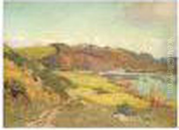 Italian Landscape Oil Painting by Samuel John Lamorna Birch
