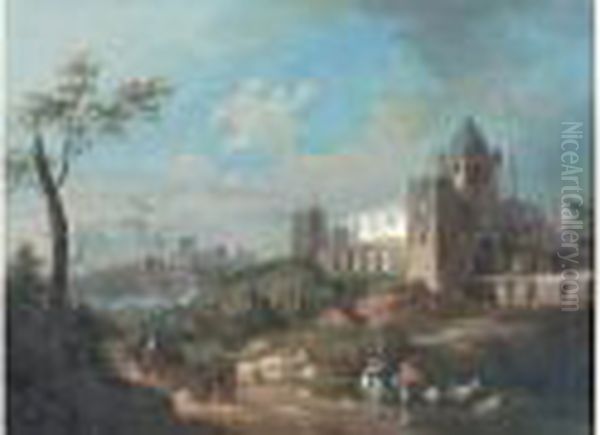 Paysage Oil Painting by Giuseppe Bernardino Bison