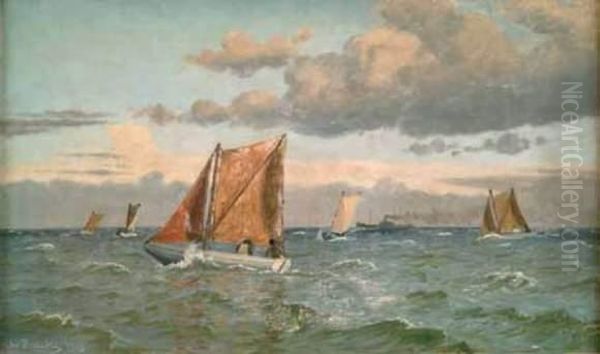 Marine Oil Painting by Christian Vigilius Blache