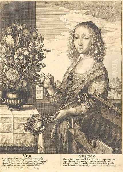 The Four Seasons Oil Painting by Wenceslaus Hollar