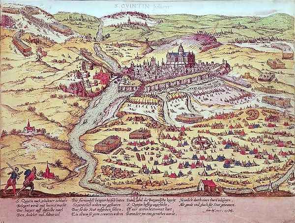 The Siege of St Quentin Oil Painting by Franz Hogenberg