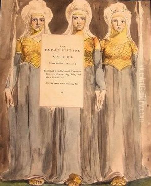The Fatal Sister, 
An Ode Oil Painting by William Blake