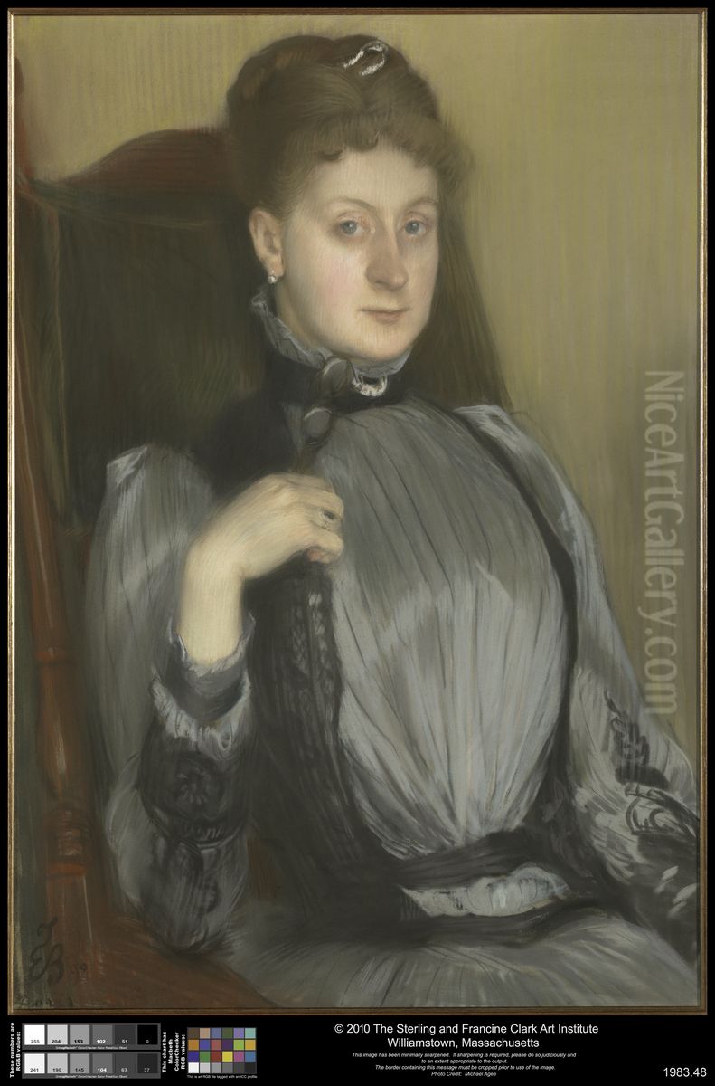 Portrait Of A Woman Oil Painting by Jacques-Emile Blanche