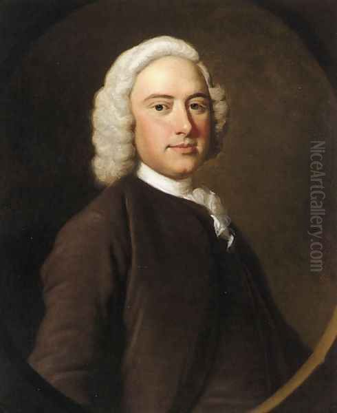 Portrait of a Gentleman I Oil Painting by Thomas Hudson