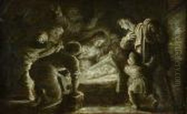 The Adoration Of The Shepherds Oil Painting by Abraham Bloemaert