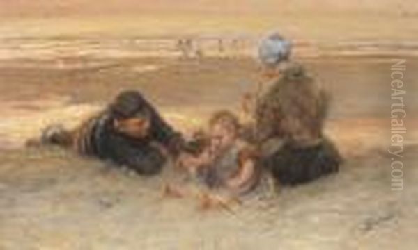 The Happy Family Oil Painting by Bernardus Johannes Blommers