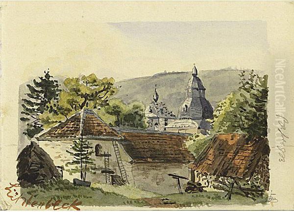 Lichtenbeck Oil Painting by Oscar Bluemner