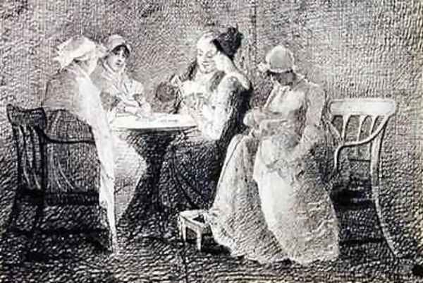 A Game of Cards 2 Oil Painting by John Harden