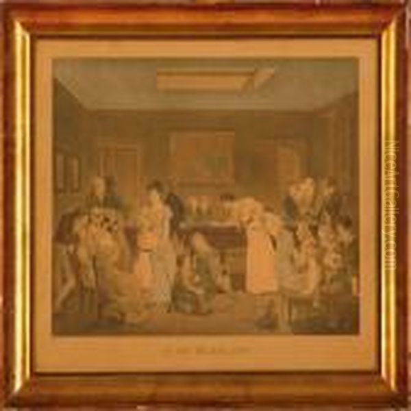 Le Jeu De Billard Oil Painting by Louis Leopold Boilly