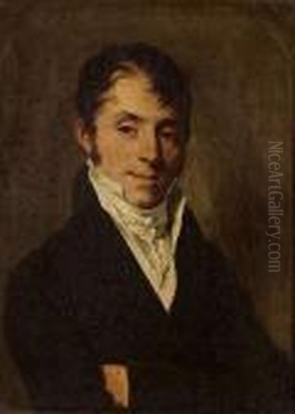 Portrait D'homme
 Sur Sa Toile Et Son Chassis D'origine. Oil Painting by Louis Leopold Boilly