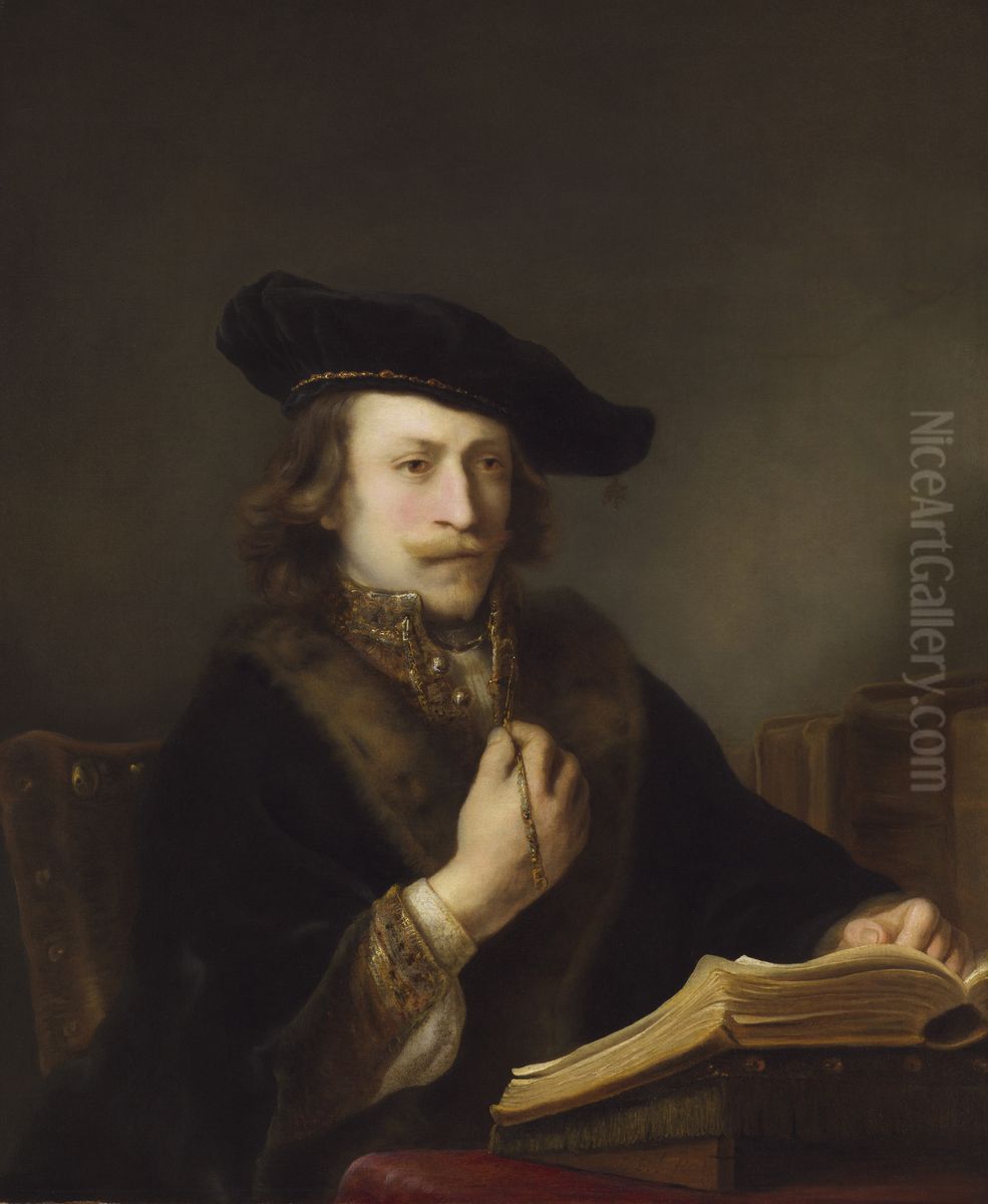 Man With A Book Oil Painting by Ferdinand Bol