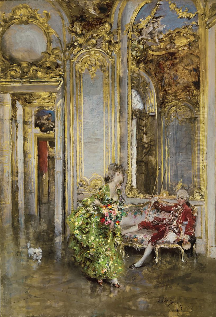 A Friend Of The Marquis Oil Painting by Giovanni Boldini