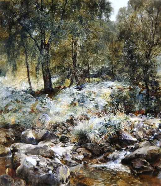 When the Leaves Begin to Turn Oil Painting by Alfred William Hunt