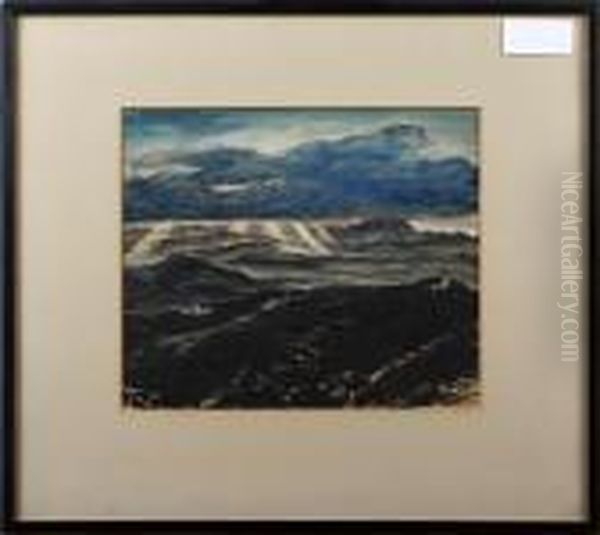 Moorland View With Sunlight Breaking Through
Clouds Oil Painting by Muirhead Bone