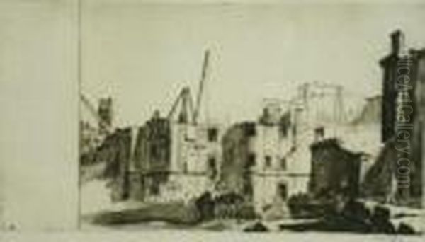 Demolition Of Ayr Prison Oil Painting by Muirhead Bone