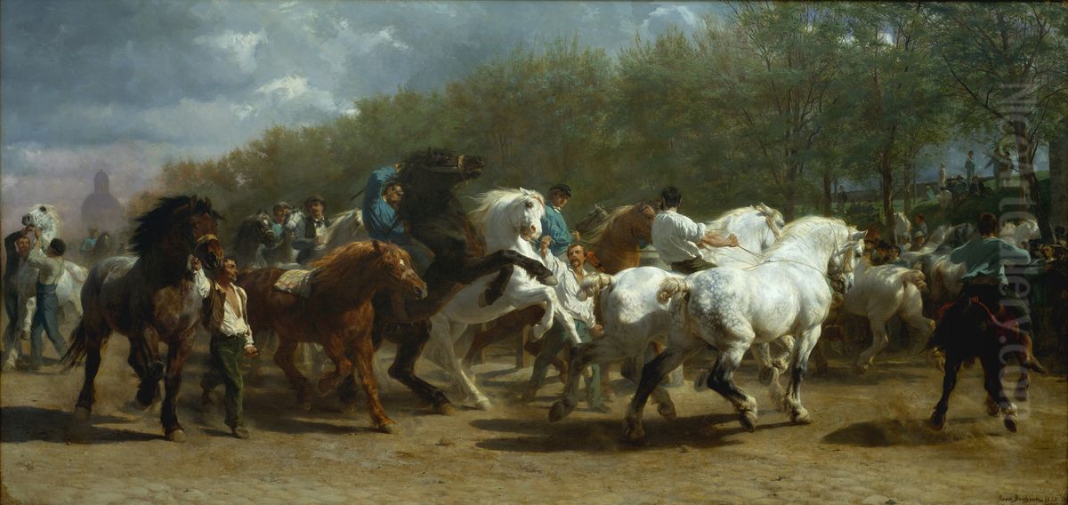 The Horse Fair Oil Painting by Rosa Bonheur