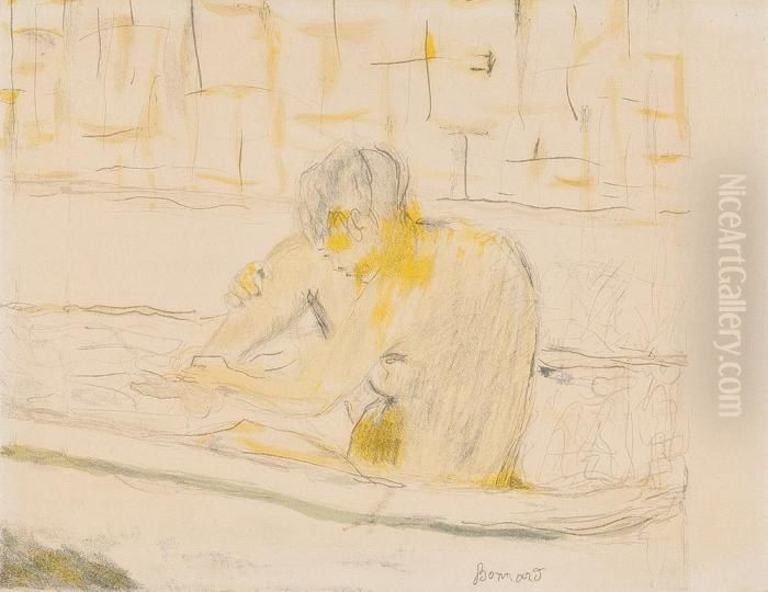 Leicht Gebraunt, Auf Passepartoutkarton Gelegt Und Hinter Glas Gerahmt Oil Painting by Pierre Bonnard