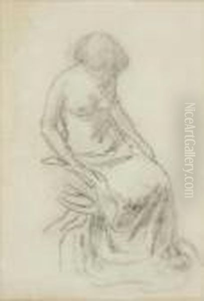 Baigneuse Assise Oil Painting by Pierre Bonnard