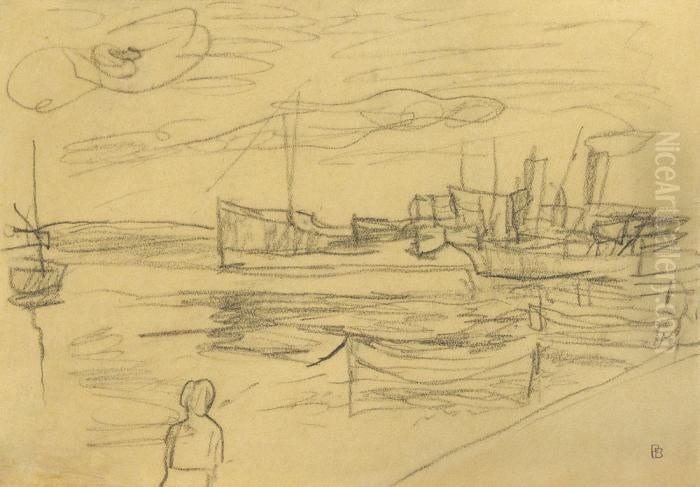 Vue Sur Le Port De Cannes Oil Painting by Pierre Bonnard