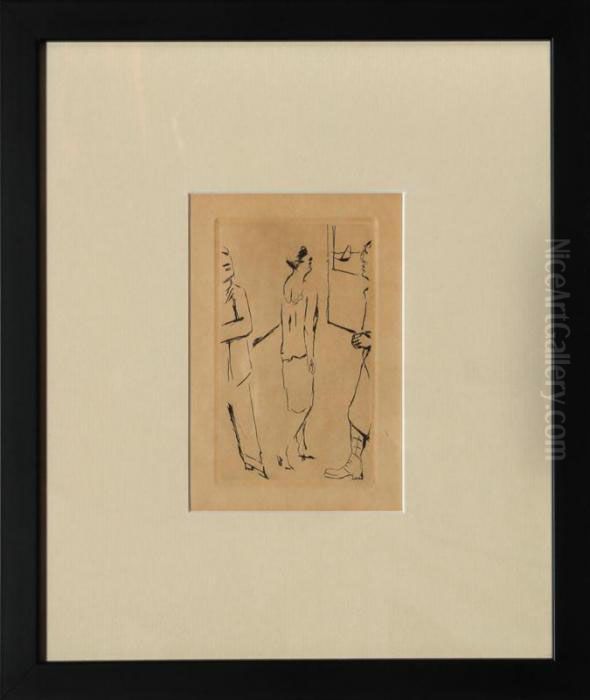 Untitled (lady In Street) Oil Painting by Pierre Bonnard