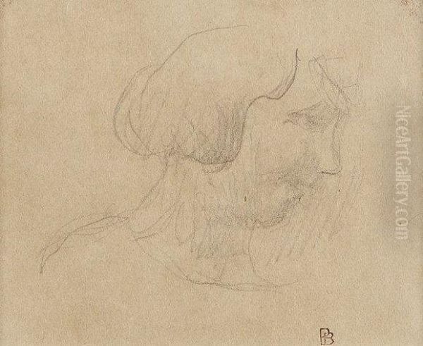 Jeune Femme De Profil. Oil Painting by Pierre Bonnard