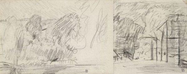 Etude De Paysages Divers. Oil Painting by Pierre Bonnard