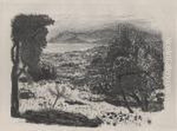 Paysage Du Midi, 
Planche Pour L'album Maitres Et Petits Maitres D'aujourd'hui Oil Painting by Pierre Bonnard