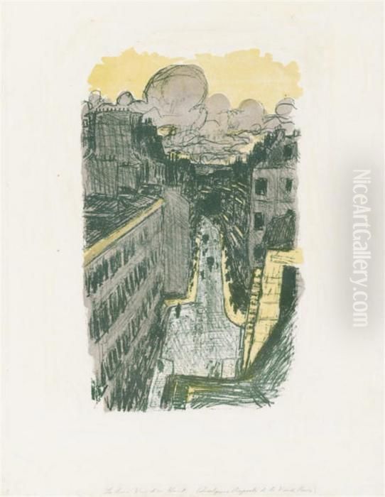 Rue Vue D'en Haut, From Quelques Aspects De La Vie De Paris Oil Painting by Pierre Bonnard