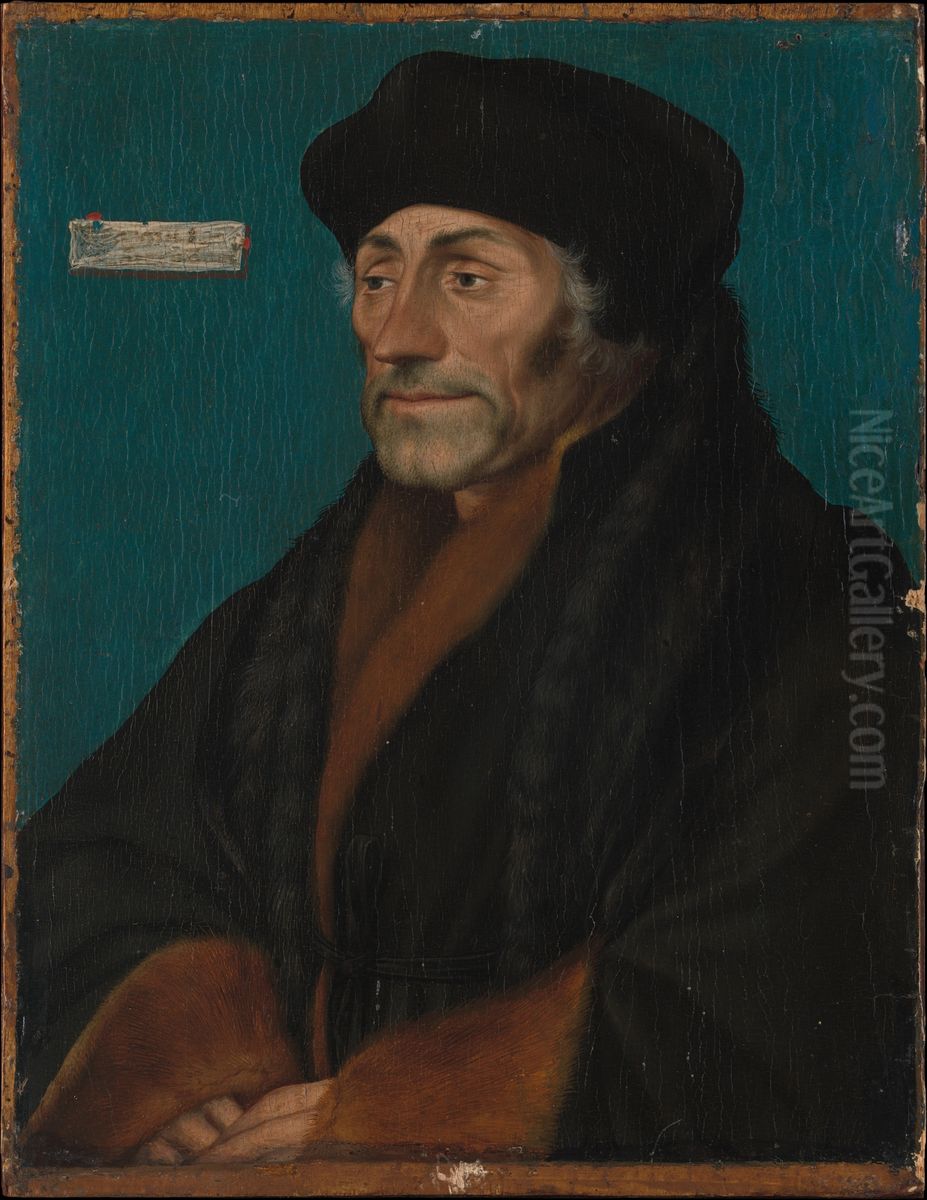 Erasmus of Rotterdam Oil Painting by Hans Holbein the Younger