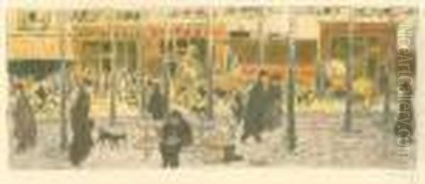 Quelques Aspects De La Vie De Paris Oil Painting by Pierre Bonnard