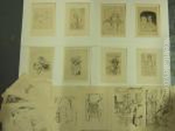 La Vie De Sainte Monique, 1930. 
Quatorze Eaux-fortes Et Vingt Six Dessins Reportes Sur Pierre (de La 
Suite Des Vingt-neuf Dessins Et Dix Sept Eaux-fortes Originales) Pour 
Illustrer L'ouvrage Ecrit Et Edite Par A. Vollard (bouvet 111) Sujet : 
237 X Oil Painting by Pierre Bonnard