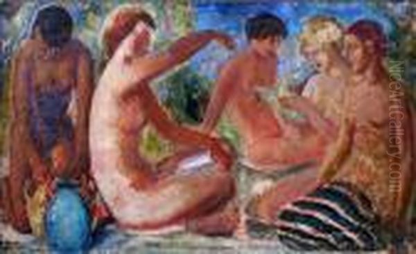 Div
E
I Akty P
Oi Pikniku V Poirodi Oil Painting by Pierre Bonnard