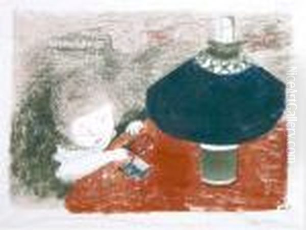 Enfant A La Lampe Oil Painting by Pierre Bonnard