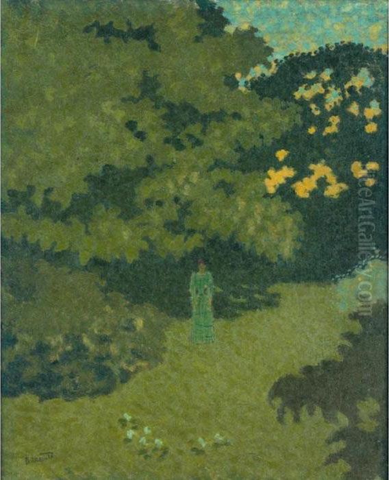 Femme En Robe Verte Au Jardin Oil Painting by Pierre Bonnard