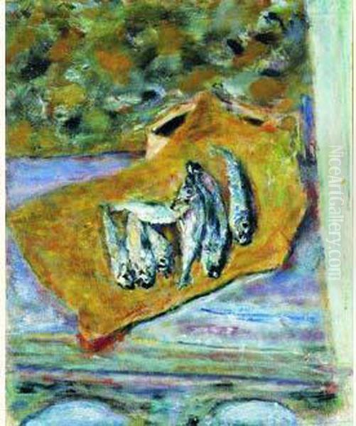 Les Sardines, Vers 1944 Oil Painting by Pierre Bonnard