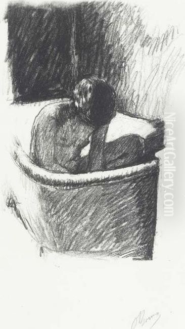 Le Bain Oil Painting by Pierre Bonnard