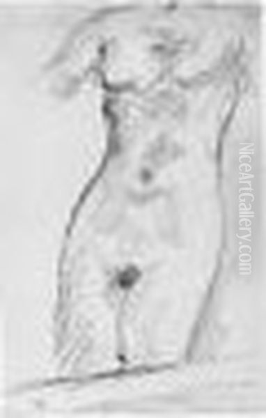 Etude De Nu Oil Painting by Pierre Bonnard