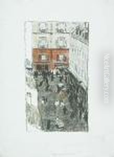 Coin De Rue Vue D'en Haut Oil Painting by Pierre Bonnard