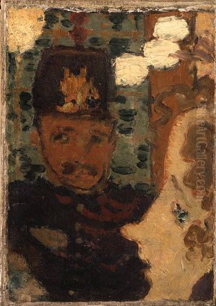 Militaire Et Blonde 
Oil On Canvas Oil Painting by Pierre Bonnard