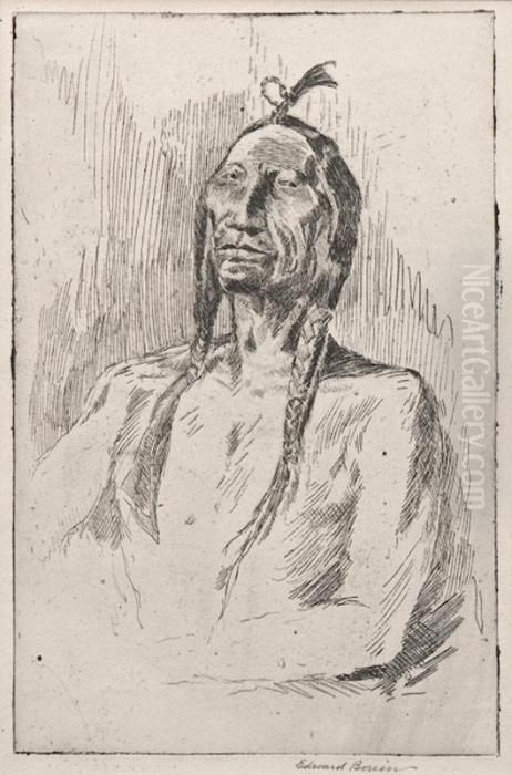 The Blackfoot Warrior Oil Painting by John Edward Borein