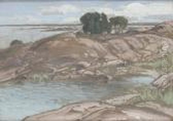 Havsvik, Skargarden Oil Painting by Carl Oscar Borg